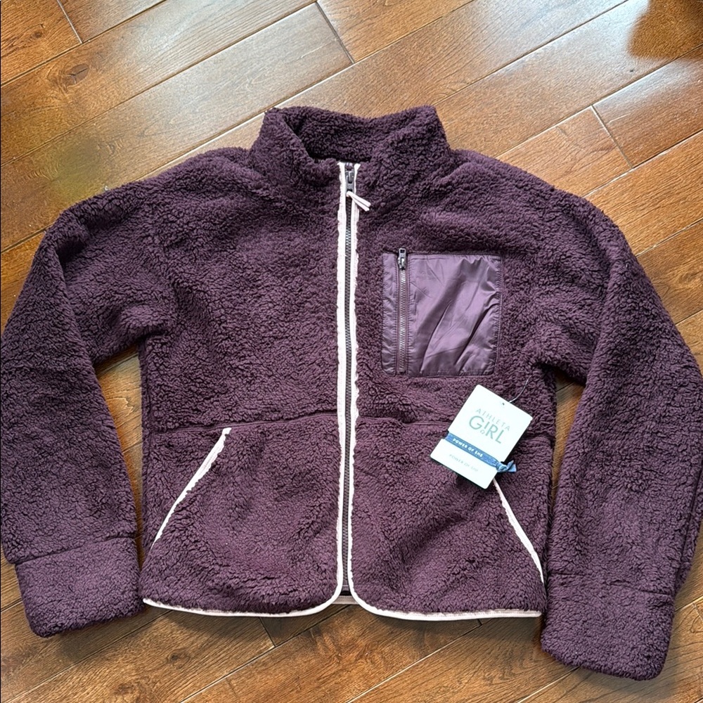 Athleta Girl High Pile Full Zip fleece 14